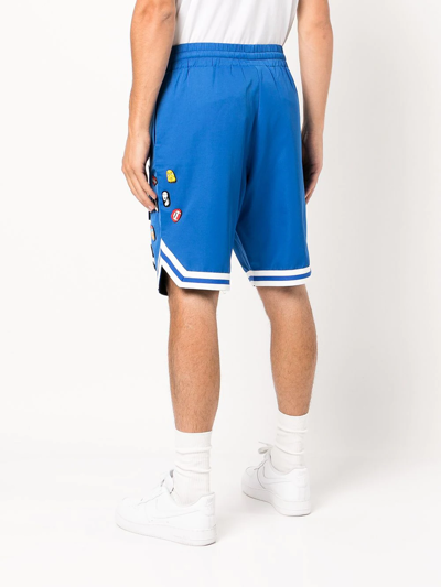 Shop Haculla Mixed-pins Basketball Track Shorts In Blue
