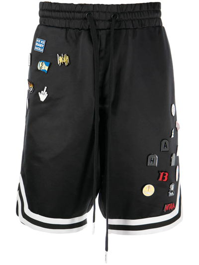 Shop Haculla Mixed-pins Basketball Track Shorts In Black