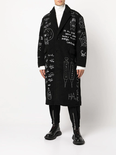 HACULLA ILLUSTRATION-PRINT LONG OVERCOAT 