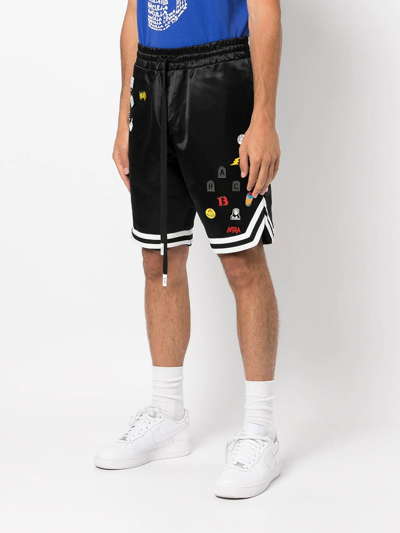 Shop Haculla Mixed-pins Basketball Track Shorts In Black