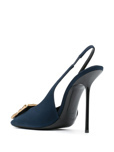 Saint Laurent Maxine 115mm Slingback Pumps In Blau
