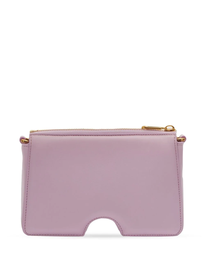 Off-white Burrow Leather Shoulder Bag In Rosa