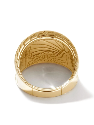 Shop John Hardy 18kt Yellow Gold Reticulated Saddle Ring