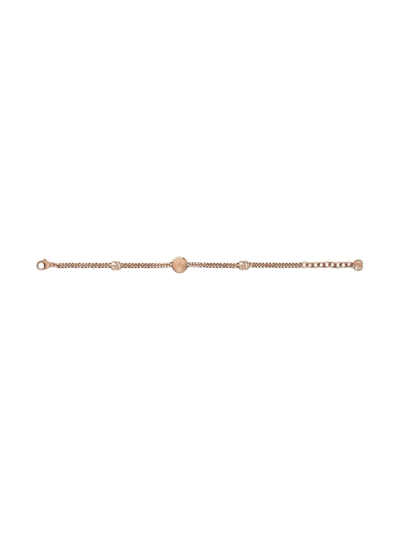 Shop Gucci Logo-plaque Chain Link Bracelet In Rosa