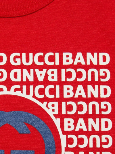 Shop Gucci Interlocking G-print T-shirt In Rot