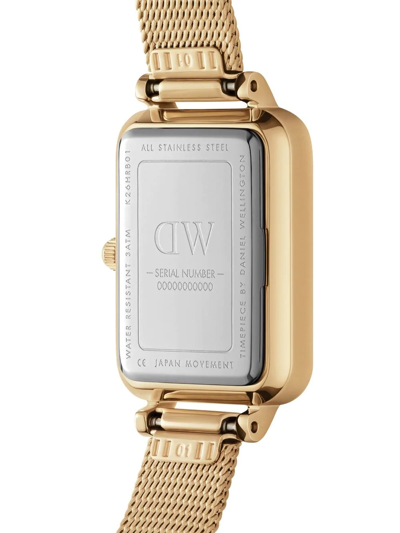 Daniel Wellington Quadro Pressed Evergold Watch In Schwarz