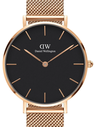 Daniel Wellington Petite Pressed Melrose 24mm In Schwarz