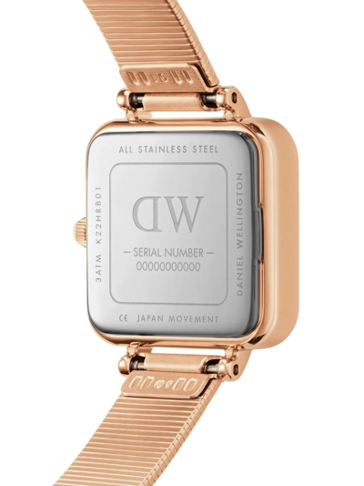 Daniel Wellington Quadro Studio 22mm Watch In Schwarz