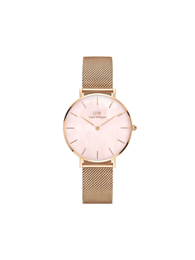 Shop Daniel Wellington Petite Melrose 32mm Watch In Rosa