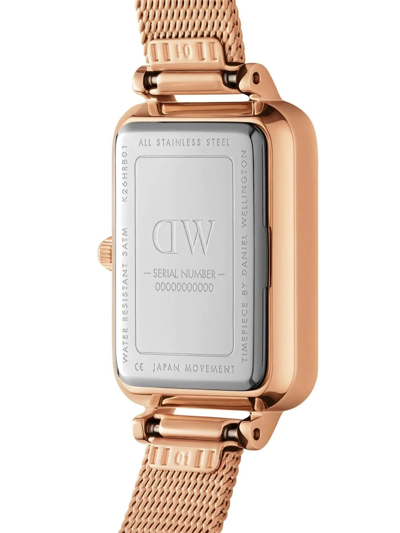 Shop Daniel Wellington Quadro Pressed Melrose Watch In Rosa