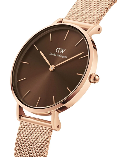 Daniel Wellington Petite Amber 28mm Watch In Braun