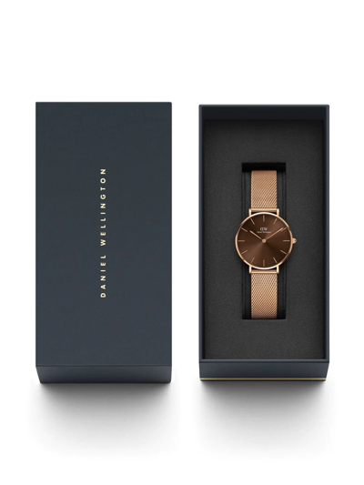 Shop Daniel Wellington Petite Amber 32mm Watch In Braun