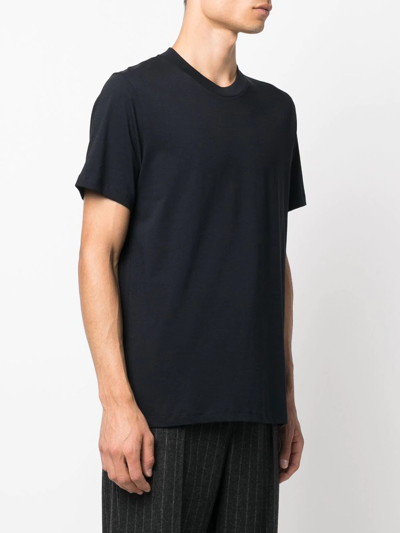 Jil Sander Round-neck Short-sleeve T-shirt In Blau