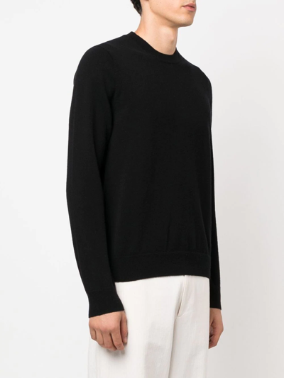 Shop Comme Des Garçons Shirt Crew Neck Long-sleeved Sweatshirt In Schwarz