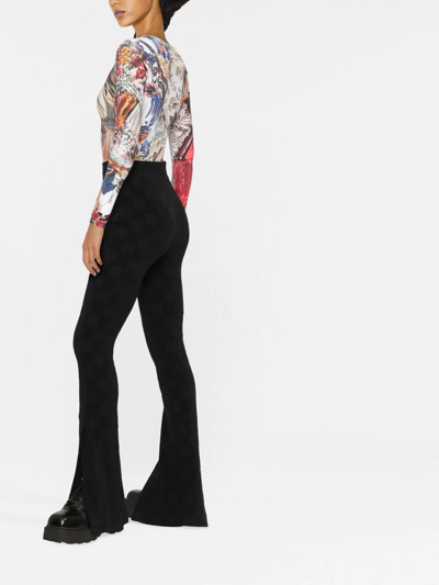 Ambush High-waist Flared Trousers In Black