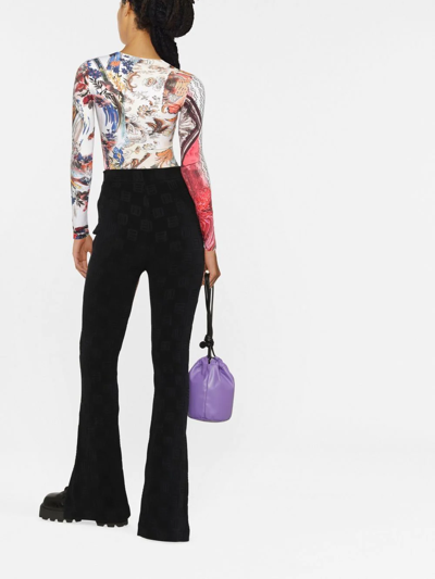 Ambush High-waist Flared Trousers In Black