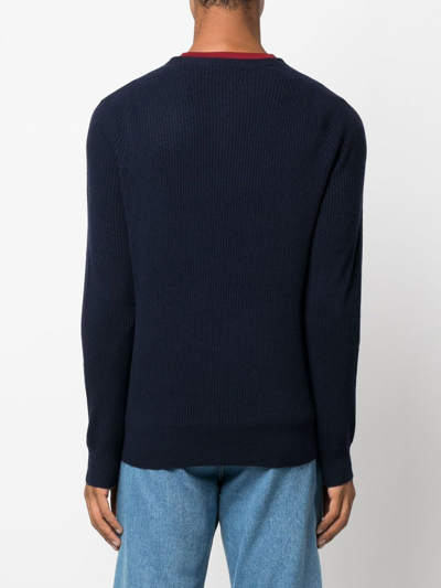 Shop Polo Ralph Lauren Polo Pony Crew-neck Jumper In Blau