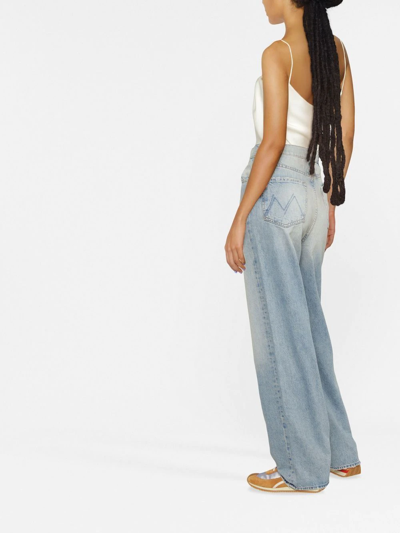 Shop Mother Tunnel Vision High-rise Jeans In Blue