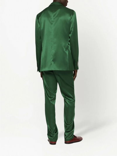 Shop Dolce & Gabbana Slim-fit Tailored Trousers In Grün