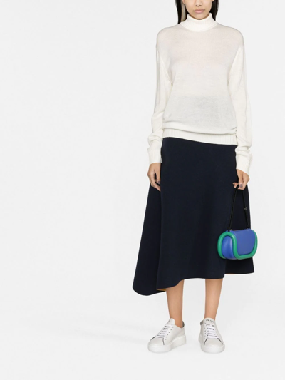 Jil Sander Roll Neck Wool Jumper In Nude