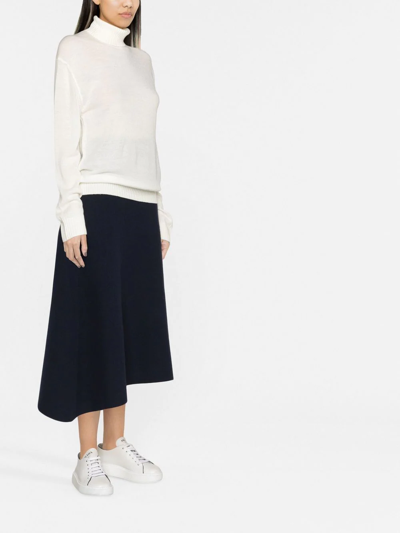 Jil Sander Roll Neck Wool Jumper In Nude