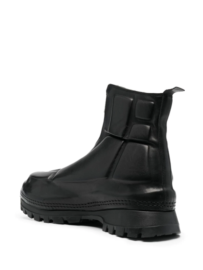 Shop Guidi Zip-front Leather Ankle Boots In Schwarz