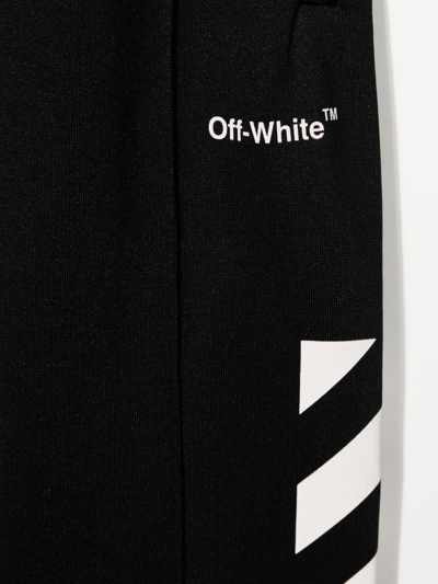 Shop Off-white Off Helvetica Printed Joggers In Black