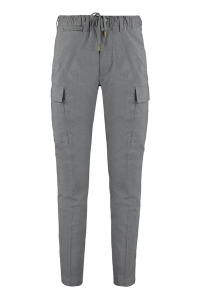 Shop Polo Ralph Lauren Drawstring Cargo Trousers In Grey