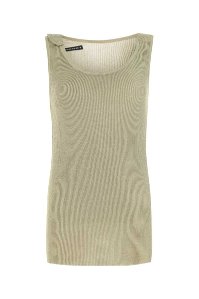 Shop Y/project Ribbed Sleeveless Top In Gold