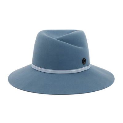 Shop Maison Michel Logo Plaque Hat In Blue