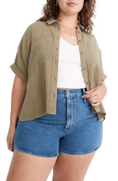 Shop Madewell Lightspun Beachside Dolman Shirt In Distant Surplus