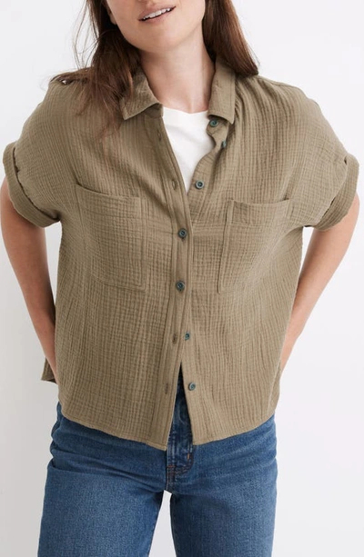 Shop Madewell Lightspun Beachside Dolman Shirt In Distant Surplus