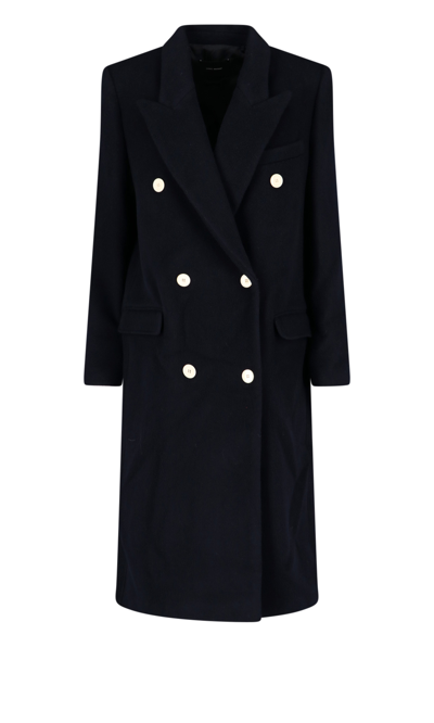 Shop Isabel Marant Long Double-breasted Coat