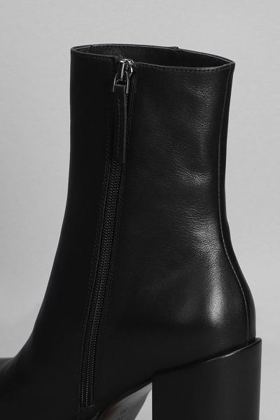 Shop Bibi Lou High Heels Ankle Boots In Black Leather