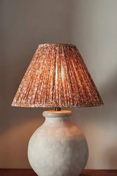 Shop Amber Lewis For Anthropologie Floral Lamp Shade By  In Orange Size L