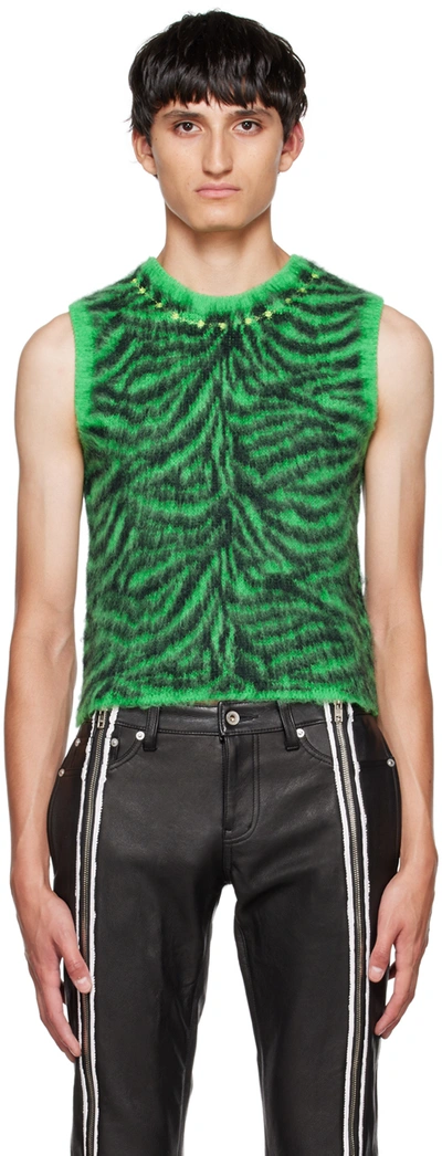 Shop Doublet Green Zebra Vest