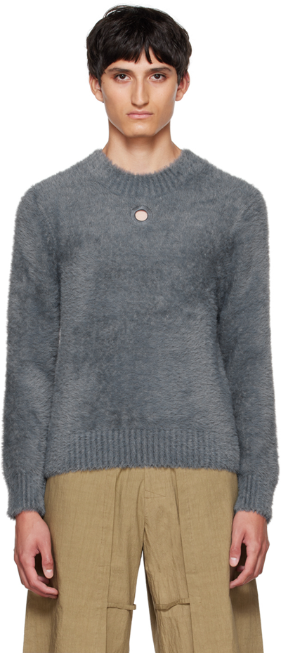 Shop Craig Green Gray Fluffy Sweater In Dark Grey