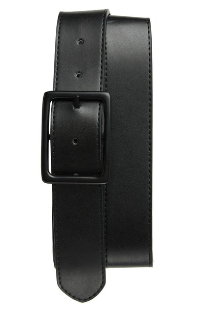 Shop Abound Check Pattern Faux Leather Reverse Belt In Grey Combo