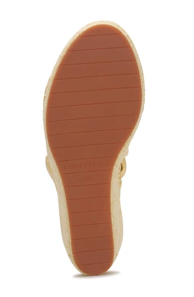 Shop Kenneth Cole New York Olivia Braided Espadrille Platform Wedge Sandal In Yellow