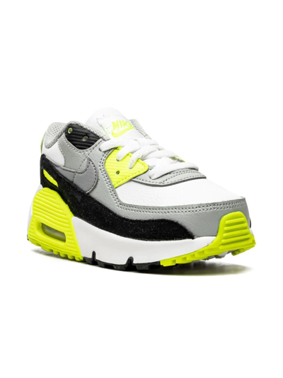 Shop Nike Air Max 90 "grey/white/black Volt" Sneakers