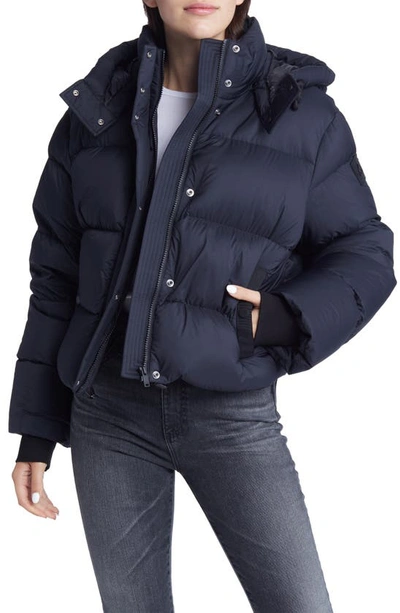 Moose Knuckles Prospect Down Hooded Puffer Coat In Blk | ModeSens