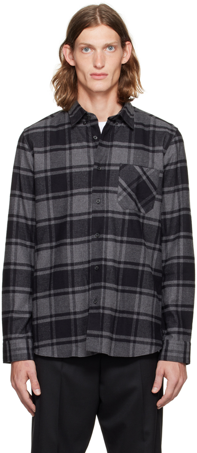 HUGO - Relaxed-fit shirt in checked cotton flannel