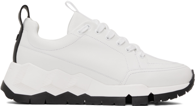 Shop Pierre Hardy White Street Life Sneakers In Calf_white-black