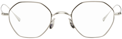Shop Yuichi Toyama Silver Tomoe Glasses In Hair Line Silver/cle