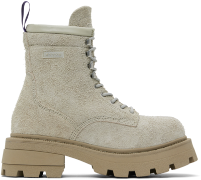 Shop Eytys Gray Michigan Lace-up Boots In Dust