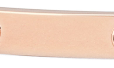 Shop Tory Burch Miller Stud 5mm Hinge Bracelet In Rose Gold