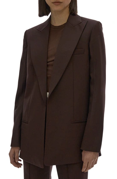 Shop Helmut Lang Peak Lapel Blazer In Fig