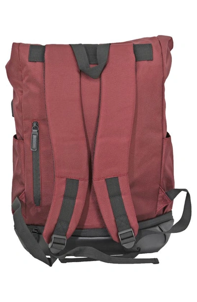 Shop Save The Ocean Recycled Polyester Backpack In Burgundy