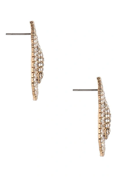 Ettika Crystak Teardrop Stud Earrings In Gold