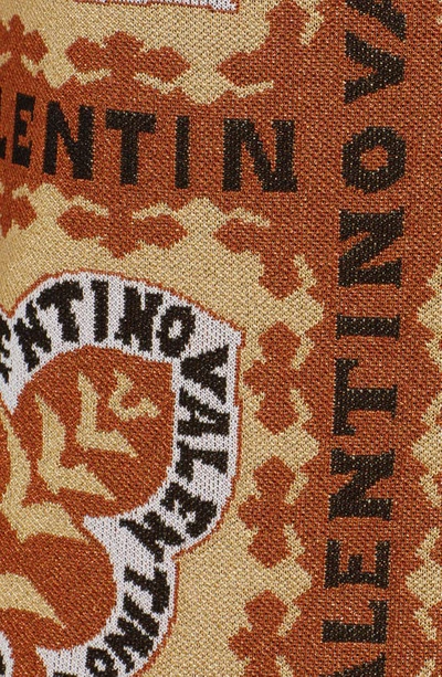 Shop Valentino Bandana Print Knit Tank Minidress In Nero/arancio/oro